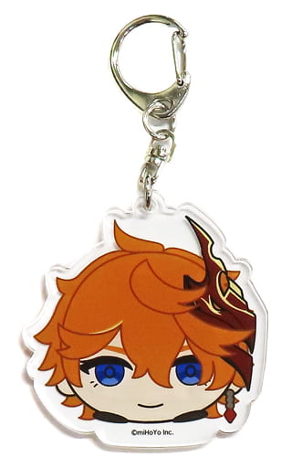 Tartaglia Genshin Acrylic Key Chain Vol.2 amiami Limited Mochikororin Plush Toy Mascot Box Purchase Bonus Key Ring [USED]