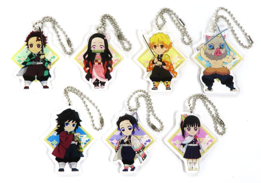 Kanao Tsuyuri, etc. Demon Slayer: Kimetsu no Yaiba Random Deformed Acrylic Charm Vol.1 Vol.1 All 7 Types Set Charm [USED]