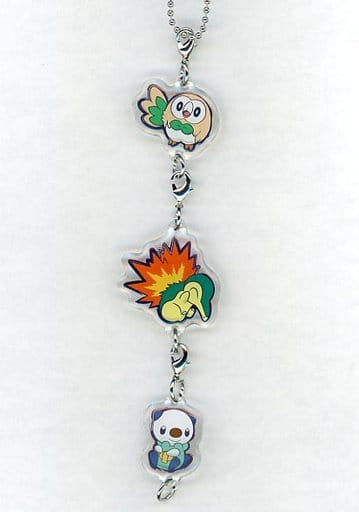 Rowlet Cyndaquil Oshawott Pokemon Legends Arceus Acrylic Triple Keychain au Pay Market Direct Store Limited Switch Software Purchase Benefits Key Chain [USED]