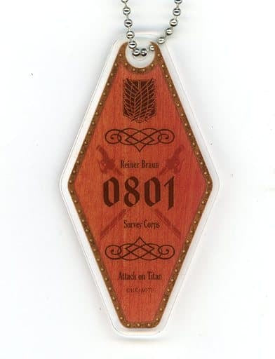 Reiner Braun Attack on Titan Marukuji Room Style Key Chain Good Luck 10 Key Chain [USED]