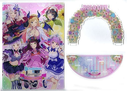 Murasaki Shion, etc. VTuber Hololive Acrylic Panel With Diorama Stage Joypolis Lovely Party Exclusive Acrylic Stands [USED]
