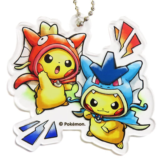Pikachu Intimidation Pokemon Acrylic Keychain Collection Magikarp Pretend & Gyarados Pretend Key Chain [USED]