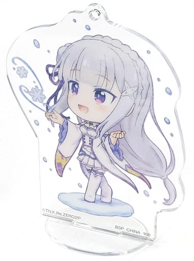 Emilia Re:ZERO -Starting Life in Another World- Ichiban Kuji Fuyu ni Maiorita Shojotachi Acrylic Stand In the Snow Version Prize F Acrylic Stand [USED]