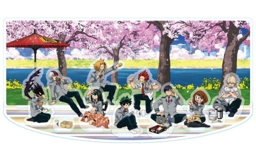 My Hero Academia Izuku Midoriya & Others Cherry Blossom Viewing Acrylic Diorama Stand Acrylic Stands [USED]