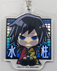 Giyu Tomiokau Demon Slayer: Kimetsu no Yaiba Pita! Deformed Hashira Meeting Acrylic Key Chain Key Ring [USED]