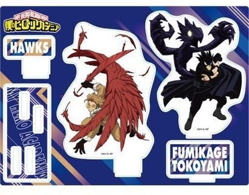 My Hero Academia Fumikage Tokoyami Hawks Surpass That Back Acrylic Stand Set 2 Characters Acrylic Stands [USED]