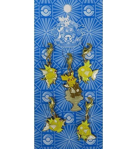 Pikachu Golden Magikarp Pokemon Metal Charm Set Pokemon Center Nagoya Limited 5 Piece Set Charm [USED]