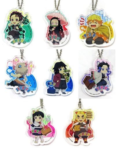 Kanao Tsuyuri, etc. Demon Slayer: Kimetsu no Yaiba Mission Trip Acrylic Key Chain All 8 Types Set Key Ring [USED]
