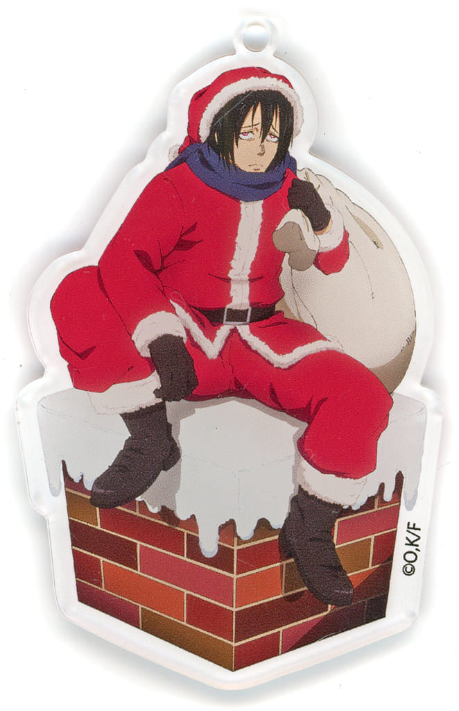 Fire Force Shinmon Benimaru Christmas Newly-Drawn Acrylic Key Ring Keychains [USED]