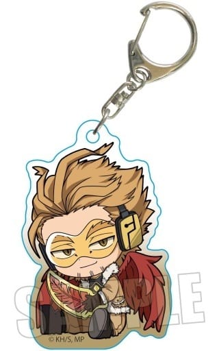 Hawks My Hero Academia Gyugyutto Trading Acrylic Key Chain 5th Season Ver. Key Ring [USED]