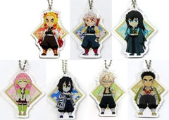 Kyojuro Rengoku, etc. Demon Slayer: Kimetsu no Yaiba Random Deformed Acrylic Charm Vol.2 All 7 Types Set Charm [USED]