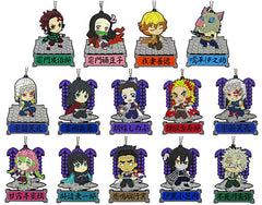 Rubber Mascot, etc. Demon Slayer: Kimetsu no Yaiba Ichiban Kuji Tengen Uzui Genzan! Kyun Chara Illustrations Rubber Mascot Prize J All 14 Types Set Key Ring [USED]
