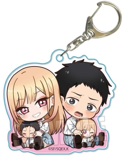 Marin Kitagawa Wakana Gojo My Dress-Up Darling Gyugyutto Acrylic Key Chain Key Ring [USED]