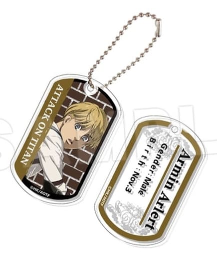 Armin Arlert 02 Attack on Titan The Final Season Clear Dog Tag Set Key Chain [USED]