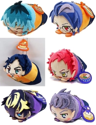 Sasara Nurude, etc. Hypnosis Mic -Division Rap Battle- Mochikororin Plush Mascot Vol.3 Osaka Division & Nagoya Division in Sweets Paradise Round4 Limited All 6 Types Set Plush Toys [USED]