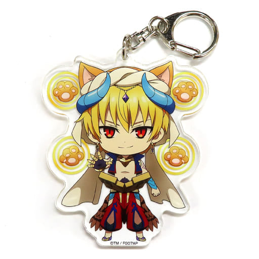 Gilgamesh Mini Character Fate/Grand Order: Absolute Demonic Front - Babylonia Acrylic Key Chain Namja Town Branch Limited Mini Game Hanate! Gouhou Success Prize Key Chain [USED]