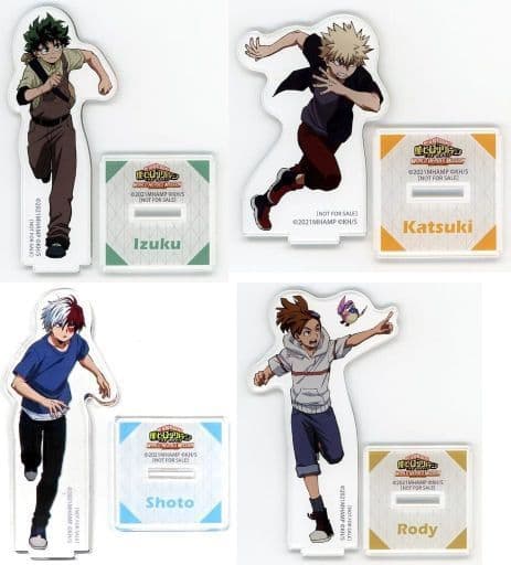 My Hero Academia: World Heroes' Mission Izuku Midoriya & Others Newly Drawn Illustration Acrylic Stand animate Limited Bonus Included with Blu-ray/DVD PLUS ULTRA Edition 4 Piece Set Acrylic Stands [USED]