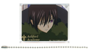 Lelouch Lamperouge Code Geass: Lelouch of the Rebellion CoLotta Trading Acrylic Plate Key Chain Ashford Academy Ver. animatecafe Chocolate & Tea Lounge Limited Key Chain [USED]