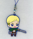 Erwin Smith Attack on Titan Capsule Rubber Mascot Iza Dakkan Key Chain [USED]