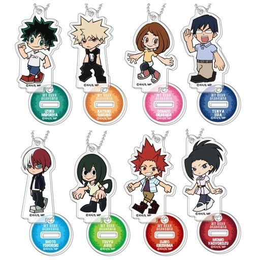 Katsuki Bakugo, etc. My Hero Academia Stand Mini Acrylic Keychain Vol.6 All 8 Types Set Key Chain [USED]