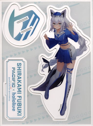 Shirakami Fubuki Pacific Racing Team X Hololive Big Acrylic Stand 2022 Individual Sponsor Benefits Acrylic Stands [USED]