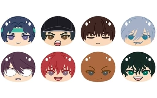 Seiichi Yukiumura, etc. The New Prince of Tennis Omanjuu Niginigi Mascot Rikkai Ver. All 8 Types Set Key Ring [USED]