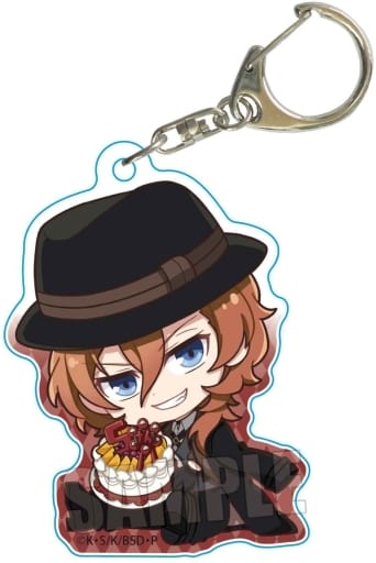 Chuuya Nakahara Bungo Stray Dogs Gyugyutto Acrylic Key Chain 5th Anniversary Version Key Ring [USED]