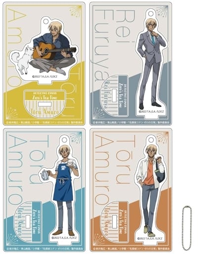 Toru Amuro, etc. Detective Conan: Zero's Tea Time Trading Mini Acrylic Stand A All 4 Types Set Acrylic Stand [USED]