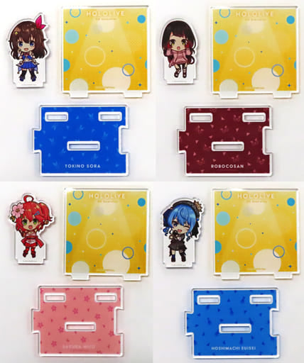 VTuber Hololive Tokino Sora & Others Trading Acrylic Diorama 0th Generation Hololive SUPER EXPO 2022 Pre-Order Exclusive All 4 Types Set Acrylic Stands [USED]