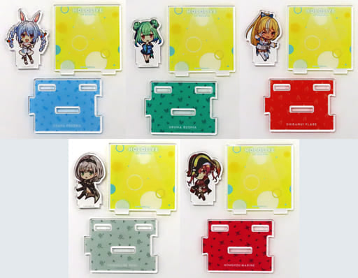 Usada Pekora, etc. VTuber Hololive Trading Acrylic Diorama 3rd Generation Hololive SUPER EXPO 2022 Pre-Order Exclusive All 5 Types Set Acrylic Stands [USED]