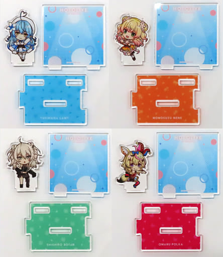 Yukihana Lamy, etc. VTuber Hololive Trading Acrylic Diorama 5rh Generation Hololive SUPER EXPO 2022 Pre-Order Exclusive All 4 Types Set Acrylic Stands [USED]