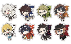 Osamu Dazai, etc. Bungo Stray Dogs Musubarekko Acrylic Keychain All 8 Types Set Key Chain [USED]