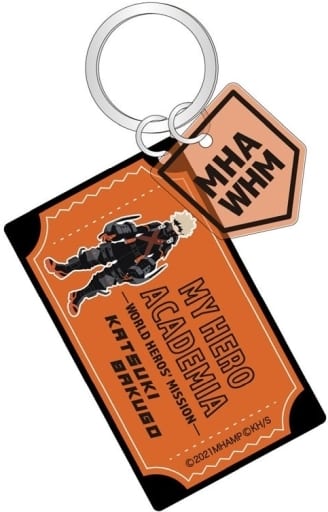 My Hero Academia: World Heroes' Mission Katsuki Bakugo Double Rubber-Coated Style Acrylic Keychain Movie Ver. Ver. Keychains [USED]