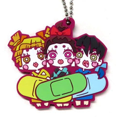 Sumiko, etc. Demon Slayer: Kimetsu no Yaiba Entertainment District Arc Charabanchoukou Rubber Mascot 9th Form Key Ring [USED]