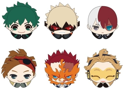 Katsuki Bakugo, etc. My Hero Academia: World Heroes' Mission Hagu Chara Collection 004 All 6 Types Set Mascot [USED]