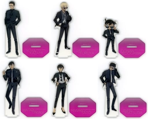 Yuya Kazami, etc. Detective Conan Sega Lucky Kuji Secret Suit Collection Acrylic Stand Prize I All 6 Types Set Acrylic Stand [USED]
