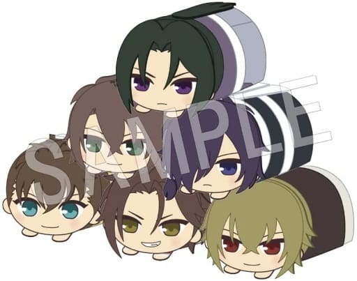 Toshizo Hijikata, etc. Hakuouki Mochikororin Plush Mascot All 6 Types Set Mascot [USED]
