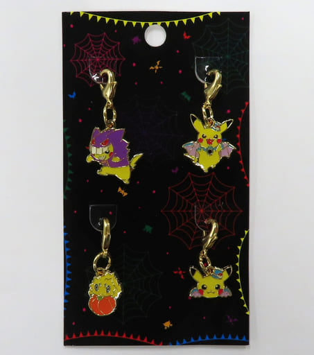 Pikachu, etc. Pokemon Halloween Parade 2015 Metal Charm Set Pokemon Center Limited Set of 4 Charm [USED]