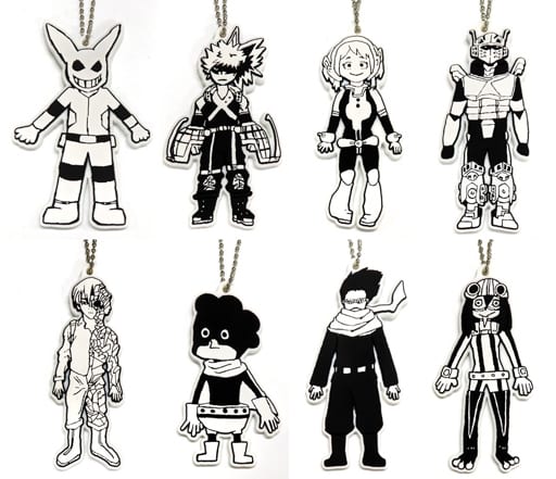 My Hero Academia Izuku Midoriya & Others Ichiban Kuji Begin The Hero! Deku's Hero Rubber Keychain Prize F All 8 Types Set Keychains [USED]