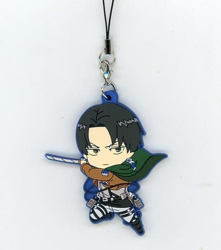 Levi Ackerman Attack on Titan Nendoroid Plus Rubber Charm Key Chain [USED]