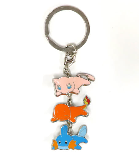Mew Charmander Mudkip Pokemon Kuttari Triple Keychain Pokemon Center Limited Key Chain [USED]