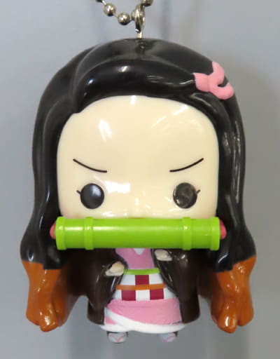 Nezuko Kamado Demon Slayer: Kimetsu no Yaiba Yurayura Mascot Tanjiro Kamado, Nezuko Kamado, Inosuke Hashibira Key Chain [USED]