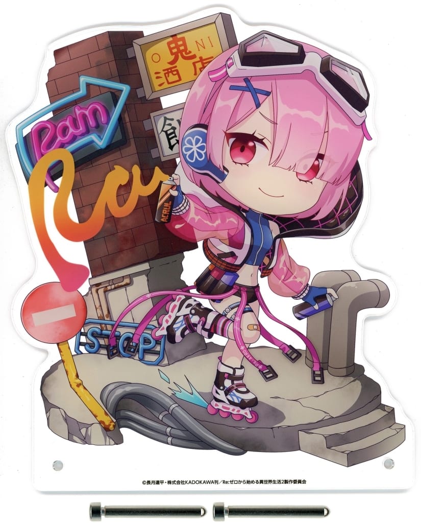 Ram Re:ZERO -Starting Life in Another World- Big Acrylic Stand Neon City Ver. Acrylic Stand [USED]