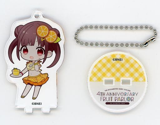 Chiyoko Sonoda THE IDOLM@STER Shiny Colors Trading Acrylic Stand Key Chain Fruit Parlor Ver. Group 1 4th Anniversary Fruit Parlor By animatecafe Limited Key Chain [USED]