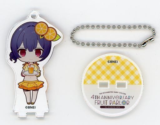 Rinze Morino THE IDOLM@STER Shiny Colors Trading Acrylic Stand Key Chain Fruit Parlor Ver. Group 1 4th Anniversary Fruit Parlor By animatecafe Limited Key Chain [USED]