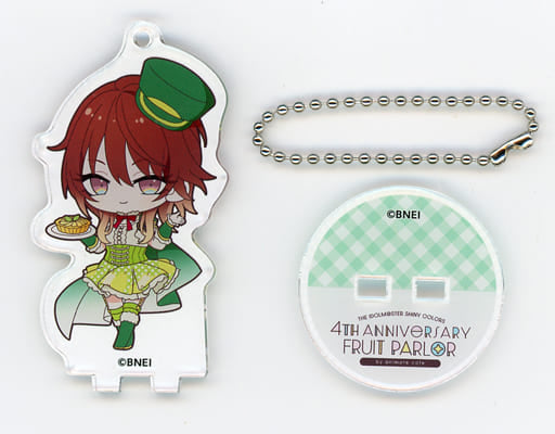 Mikoto Aketa THE IDOLM@STER Shiny Colors Trading Acrylic Stand Key Chain Fruit Parlor Ver. Group 2 4th Anniversary Fruit Parlor By animatecafe Limited Key Chain [USED]
