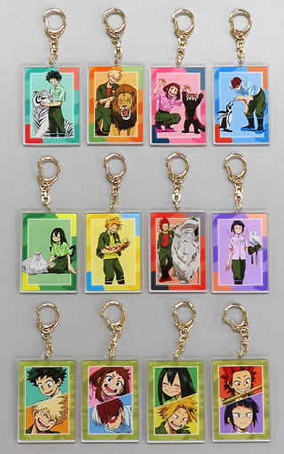 My Hero Academia Izuku Midoriya & Others Newly Drawn Visual Zookeeper Ver. Trading Acrylic Keychains Tobu Zoo Collaboration Exclusive All 12 Types Set Keychains [USED]