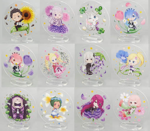 Subaru Natsuki, etc. Re:ZERO -Starting Life in Another World- Ichiban Kuji Yumemiru, Mirai no Monogatari Acrylic Stand Prize F All 12 Types Set Acrylic Stand [USED]