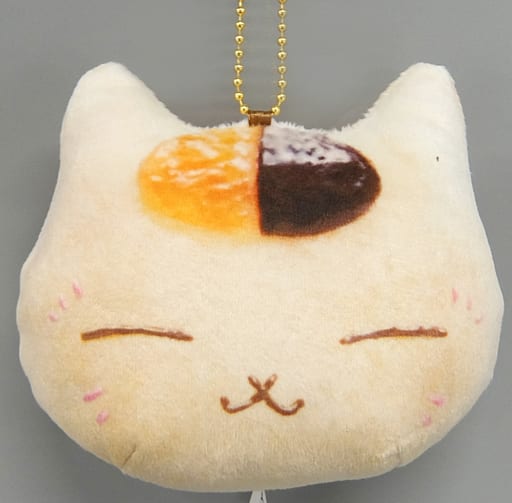 Nyanko-sensei Face Natsume's Book of Friends Ichiban Kuji Nyanko-sensei to Yakitate no Pan Bread-Shaped Mascot Plush Toy Prize D Mascot [USED]