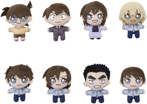 Conan Edogawa, etc. Detective Conan Petit Nui Mascot Vol.8 All 8 Types Set Key Ring [USED]